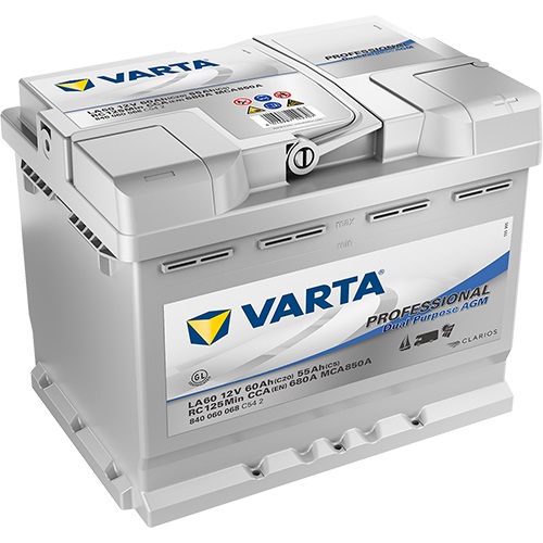 Аккумулятор VARTA 6 CT-60-R VARTA PROF DP AGM Европа 840060068 (LA60)